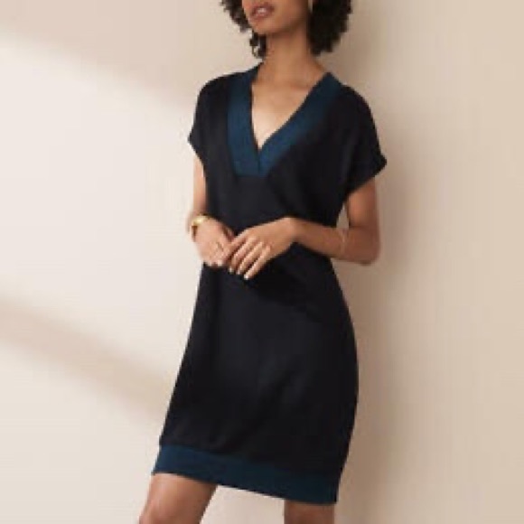 v neck sweatshirt dress